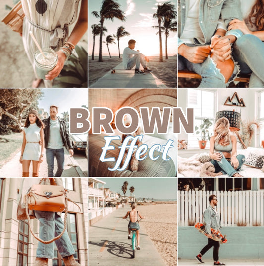Presets Lightroom BROWN Effect - Mobile & Ordinateur